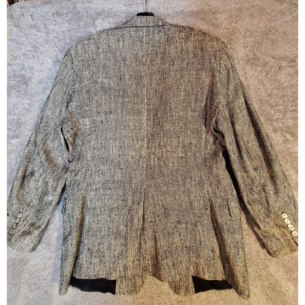 Arnold Palmer Executive Collection Mens Gray Natural Silk Blazer Sport Coat 46" - Picture 2 of 13